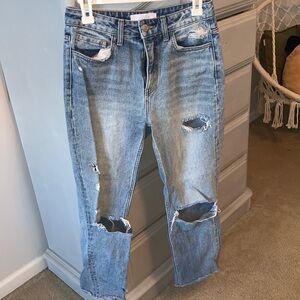 Light wash ripped jeans